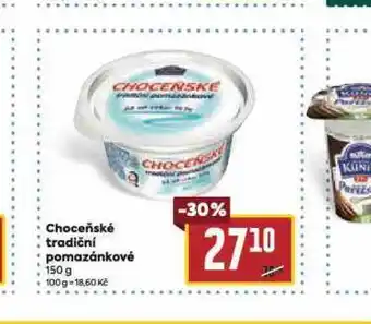 Billa Choceňské tradiční pomazánkové nabídka