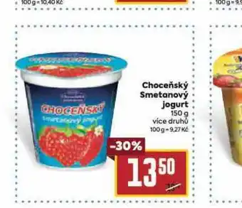 Billa Choceňský smetanový jogurt nabídka