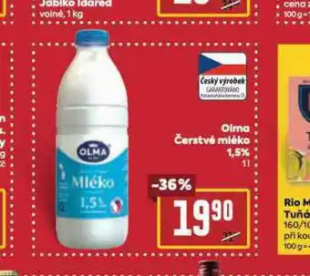 Billa Olma čerstvé mléko 1,5% nabídka