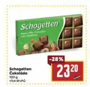 Billa Schogetten čokoláda nabídka