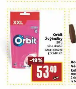 Billa Orbit žvýkačky nabídka