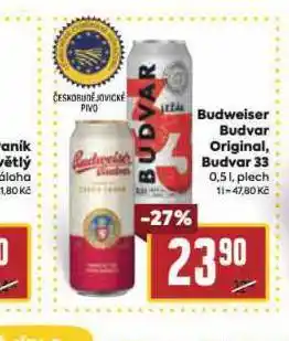 Billa Pivo budweiser budvar original nabídka