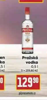 Billa Pražská vodka nabídka