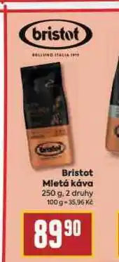 Billa Bristot káva nabídka