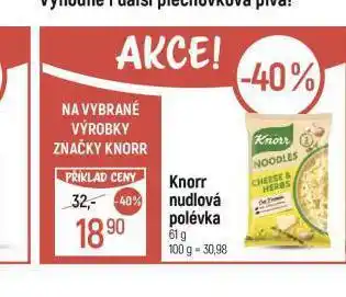 Globus Knorr nudlová polévka nabídka