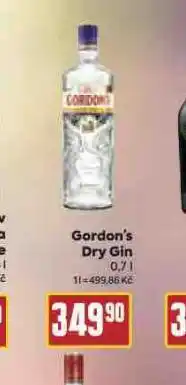 Billa Gordon's gin nabídka