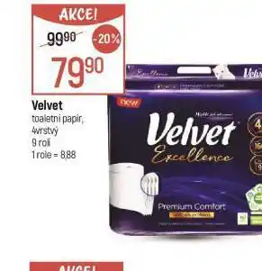 Globus Velvet toaletní papír nabídka