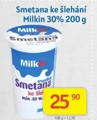 Kubík potraviny Smetana ke šlehání Milkin 30% 200 g nabídka