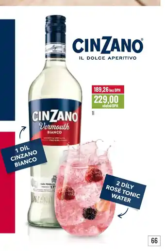 Ratio CINZANO nabídka
