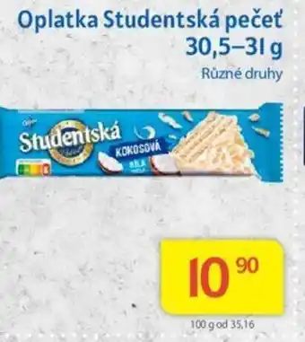 Kubík potraviny Oplatka Studentská pečeť 30,5-31 g nabídka