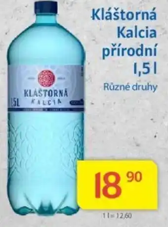 Kubík potraviny Kláštorná Kalcia přírodní 1.5L nabídka