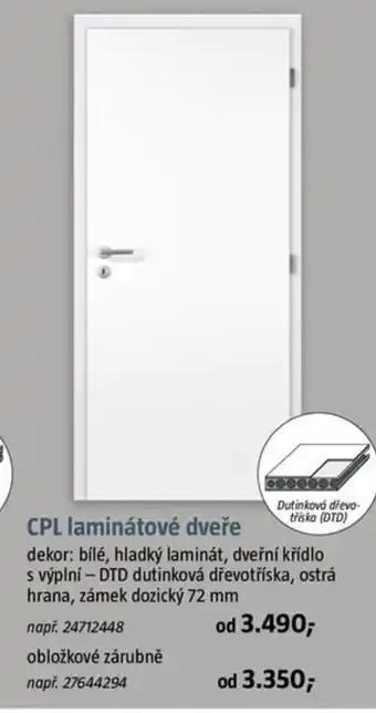 Bauhaus CPL laminátové dveře nabídka