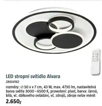 Bauhaus LED stropní svítidlo Alvara nabídka