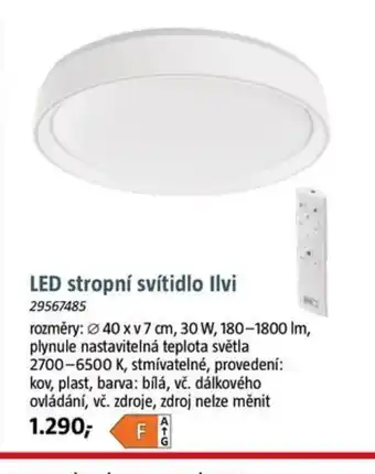 Bauhaus LED stropní svítidlo Ilvi nabídka