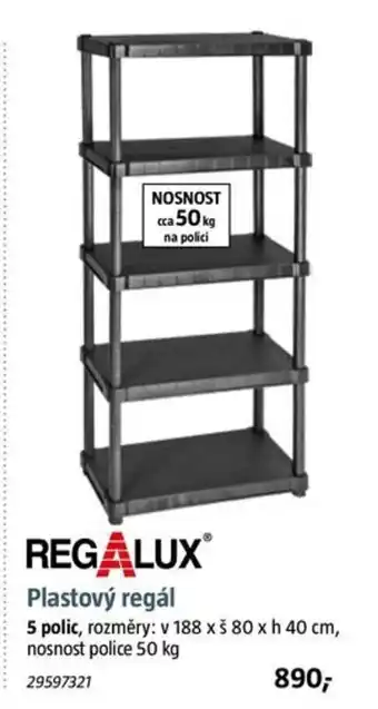 Bauhaus Plastový regál nabídka