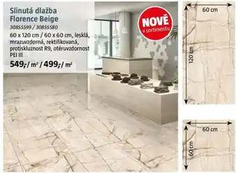 Bauhaus Slinutá dlažba Florence Beige nabídka