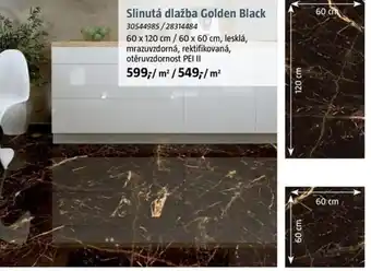 Bauhaus Slinutá dlažba Golden Black nabídka