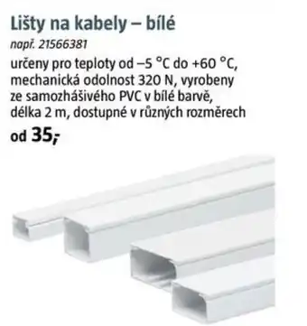 Bauhaus Lišty na kabely - bílé nabídka