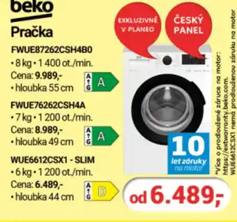 Planeo Elektro beko Pračka FWUE87262CSH4B0 nabídka