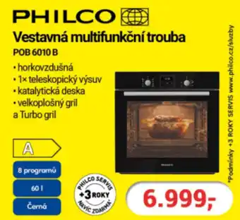 Planeo Elektro PHILCO Vestavná multifunkční trouba POB 6010 B nabídka