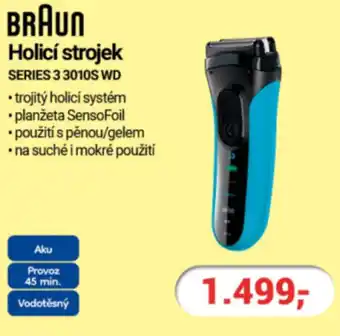 BRAUN Holicí strojek SERIES 3 3010S WD