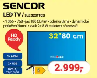 Planeo Elektro SENCOR LED TV/SLE 3231TCS nabídka