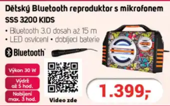 Planeo Elektro Dětský Bluetooth reproduktor s mikrofonem SSS 3200 KIDS nabídka