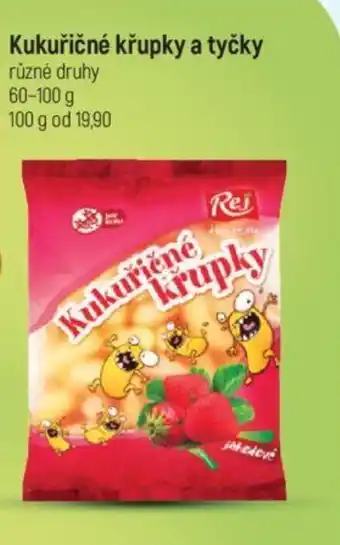 Kukuřičné křupky a tyčky