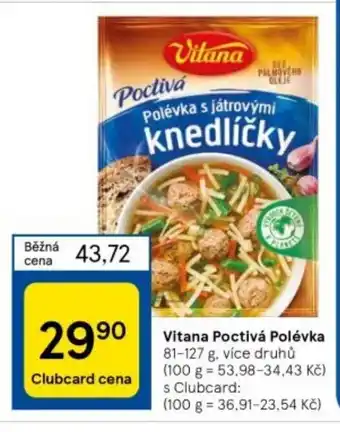 Tesco Vitana Poctivá Polévka nabídka