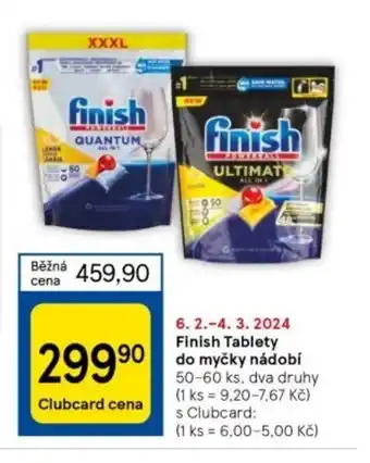 Tesco Finish Tablety do myčky nádobí nabídka