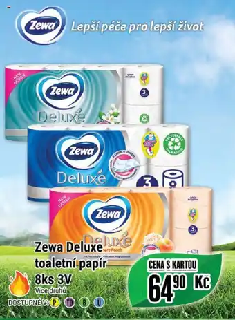 Tamda Foods Zewa Deluxe toaletní papír 8ks 3V nabídka
