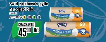 Tamda Foods Swirl zatahovací pytle na odpad bílé nabídka