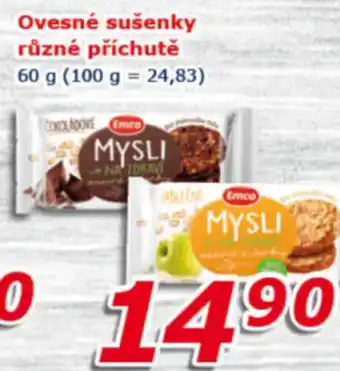 Ovesné sušenky různé příchutě 60 g