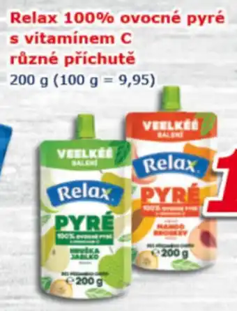 Relax 100% ovocné pyré s vitamínem C různé příchutě 200 g