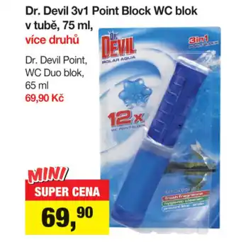 Šlak Dr. Devil 3v1 Point Block WC blok v tubě, 75 ml nabídka