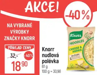 Globus Knorr nudlová polévka nabídka