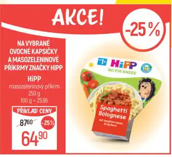 Globus HiPP masozeleninový příkrm nabídka