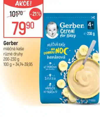 Globus Gerber mléčná kaše nabídka