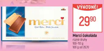 Globus Merci čokoláda nabídka