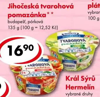 CBA Jihočeská tvarohová pomazánka nabídka