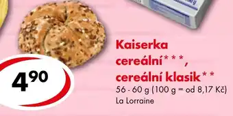 CBA Kaiserka cereální* cereální klasik** nabídka