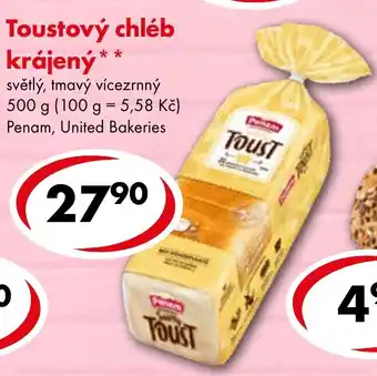 CBA Toustový chléb krájený nabídka