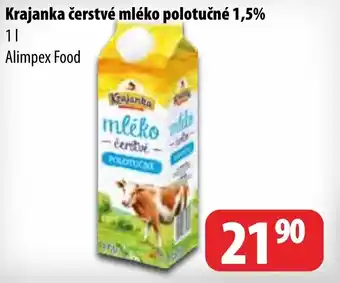 Partner Maloobchodní síť Krajanka čerstvé mléko polotučné 1,5% nabídka