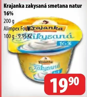 Partner Maloobchodní síť Krajanka zakysaná smetana natur 16% nabídka