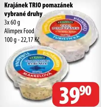 Partner Maloobchodní síť Krajánek TRIO pomazánek vybrané druhy nabídka