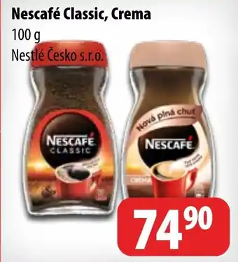 Partner Maloobchodní síť Nescafé Classic, Crema nabídka