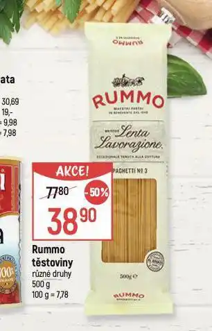 Globus Rummo těstoviny nabídka