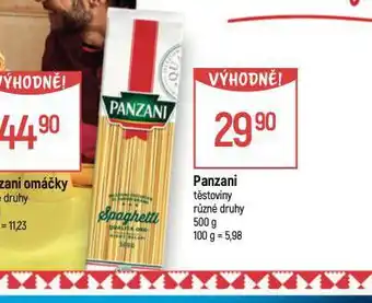 Globus Panzani těstoviny nabídka