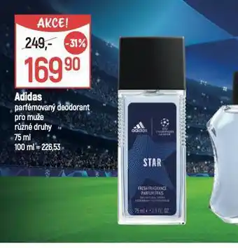 Globus Adidas parfémovaný deodorant nabídka