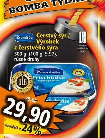 Norma Cremisée Cerstvý sýr Výrobek z čerstvého sýra nabídka